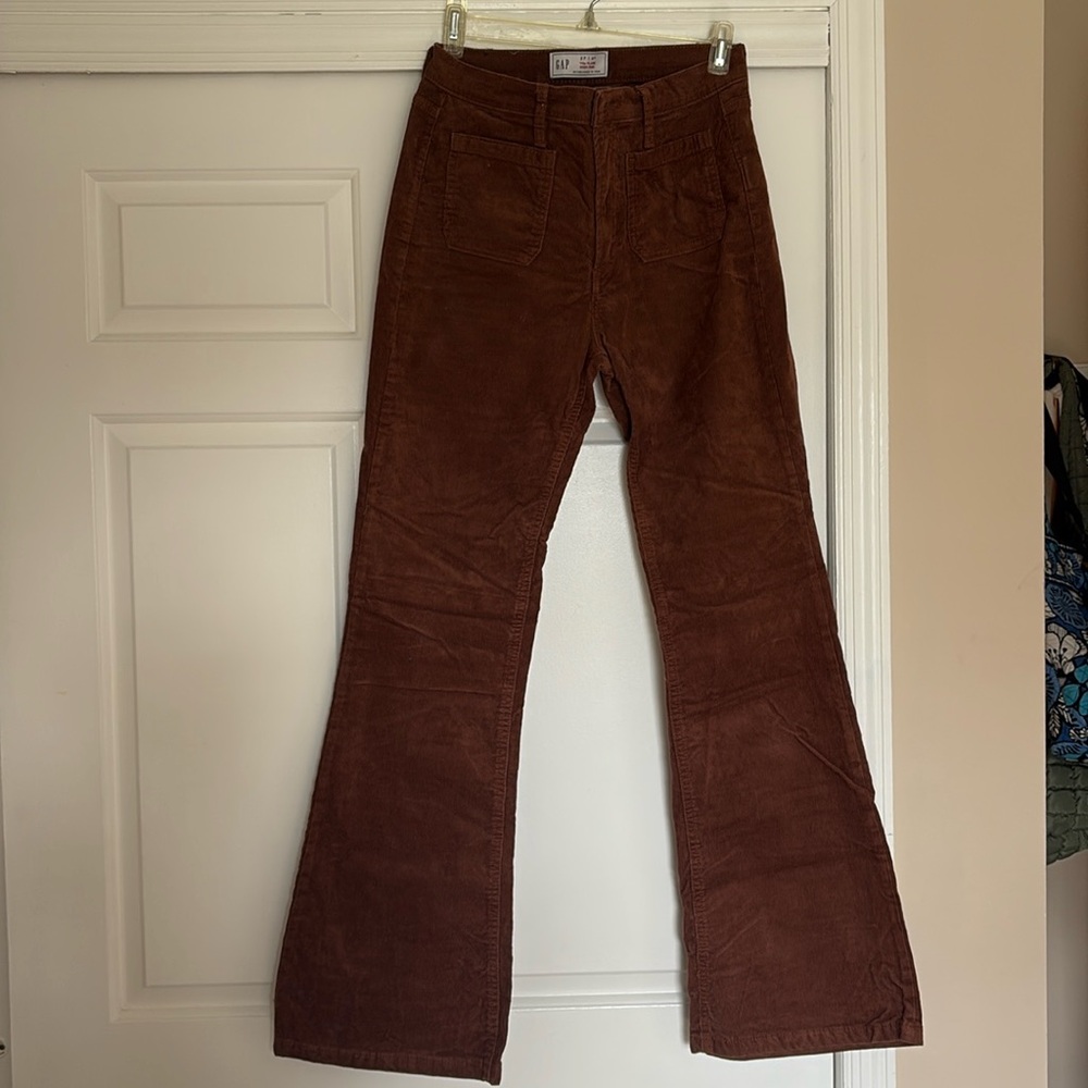 GAP Brown Corduroy Flare Pants